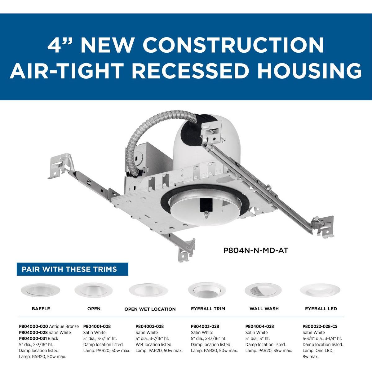 4" Recessed New Air-Tight Housing