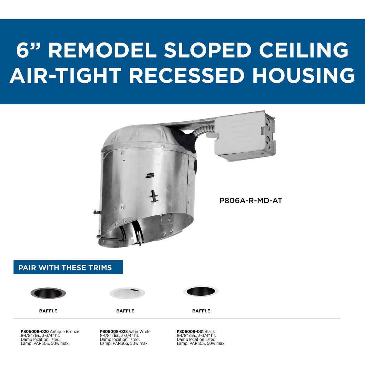 6" Recessed Slope Remodel Air-Tight Housing