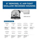 6" Recessed Shallow Remodel Air-Tight IC Housing