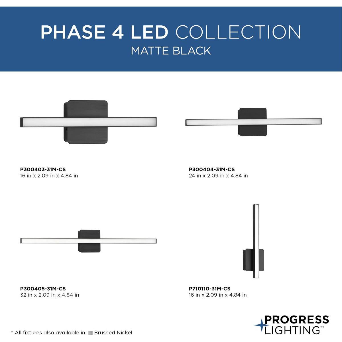 Phase 4 LED 16" 1-Light Bath & Vanity