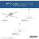 Pivot LED 6-Light Chandelier