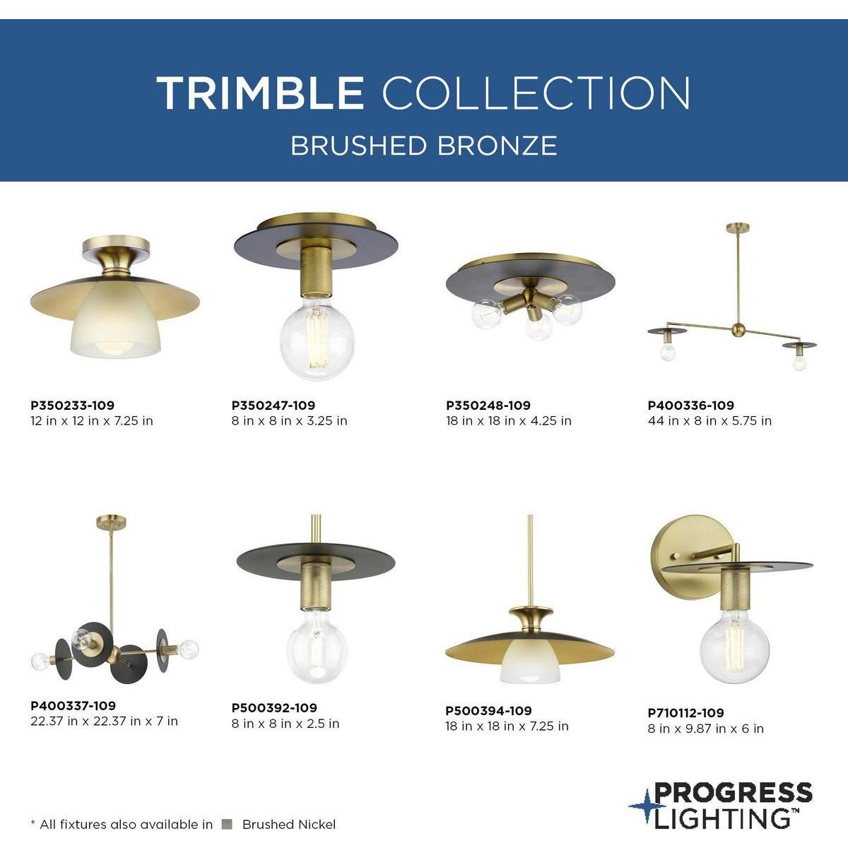 Trimble 1-Light Close-to-Ceiling