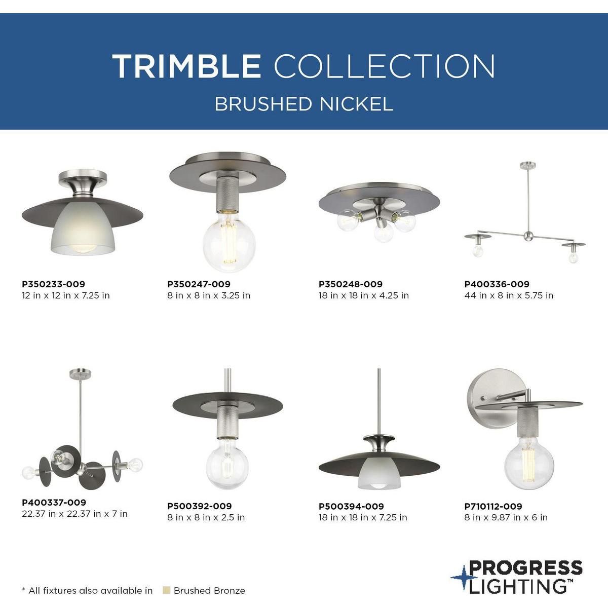 Trimble 1-Light Close-to-Ceiling