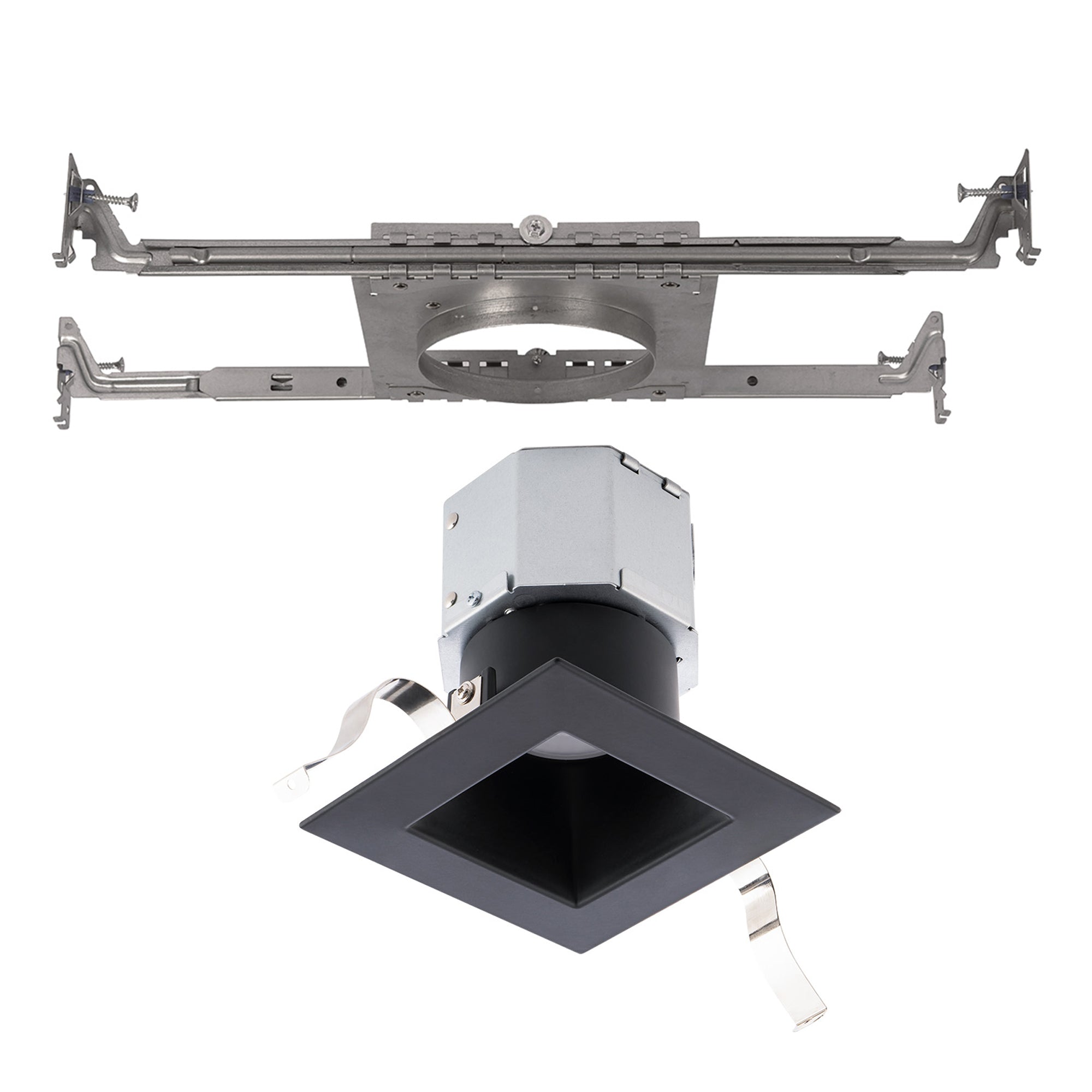 Pop-in 4" LED 5-CCT Square New Construction Recessed Kit
