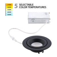 Lotos R 4" LED 5-CCT Round Adjustable Recessed Kit