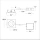Lotos 4" LED 5-CCT Square Adjustable Recessed Kit