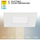 Lotos 6" LED 5-CCT Square Recessed Kit