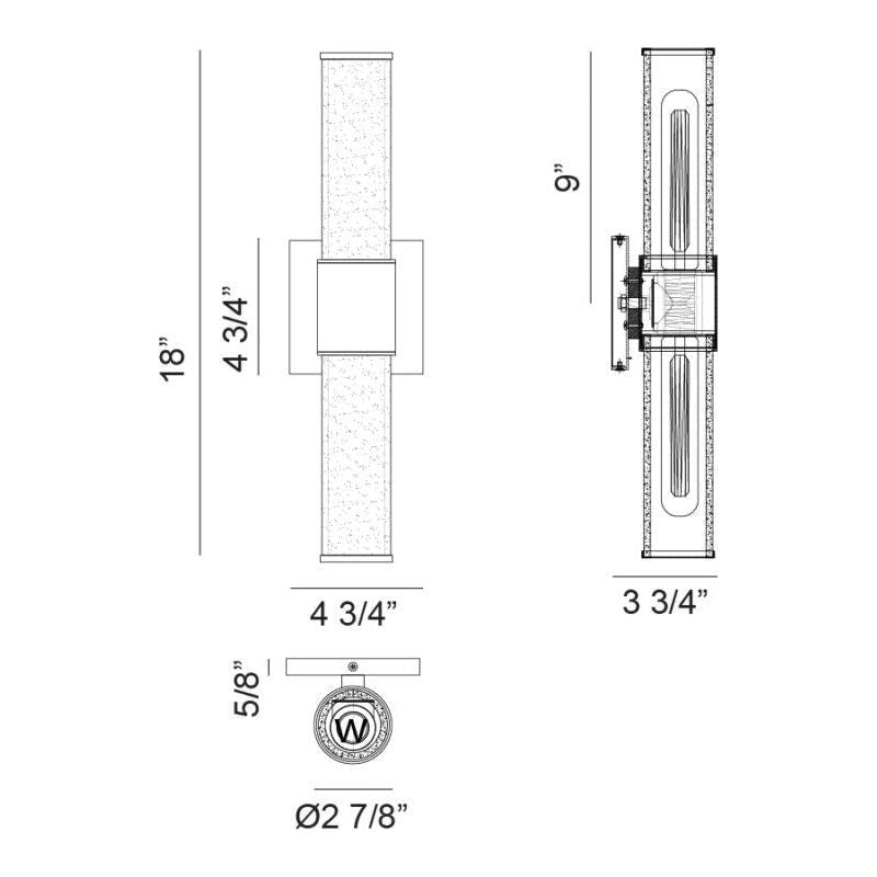 Lonon 11.8" 2-Light Wall Sconce