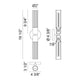 Klarice 1-Light 4.3" x 19.5" Wall Sconce