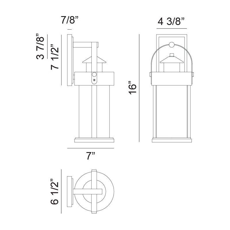 Sophia 1-Light 6.5" x 16" Wall Sconce