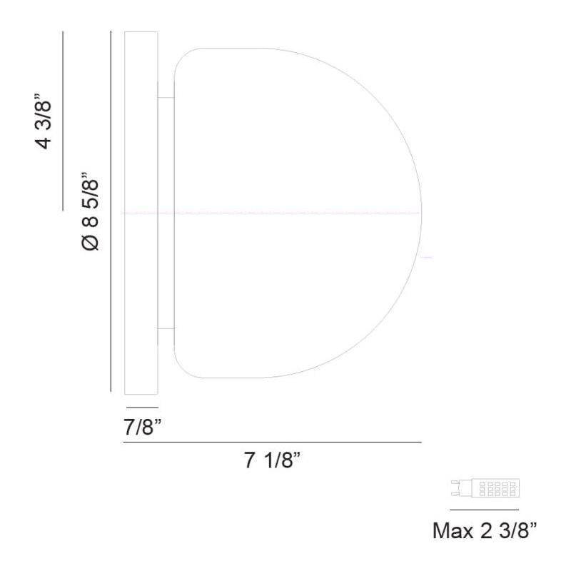 Pizzazz 7.9" 1-Light Wall Sconce