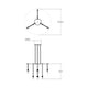 Suspenders 24" 1-Tier Tri-Bar with Etched Chiclet Luminaires