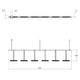 Suspenders 36" 2-Bar In-Line Linear with Crystal Double Glass Rod Luminaires
