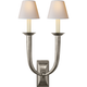 French Deco Horn Double Sconce