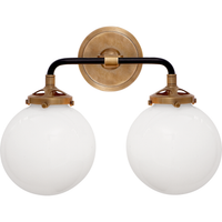 Bistro Double Light Curved Sconce