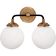 Bistro Double Light Curved Sconce