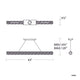 Verve LED 43" Linear Pendant
