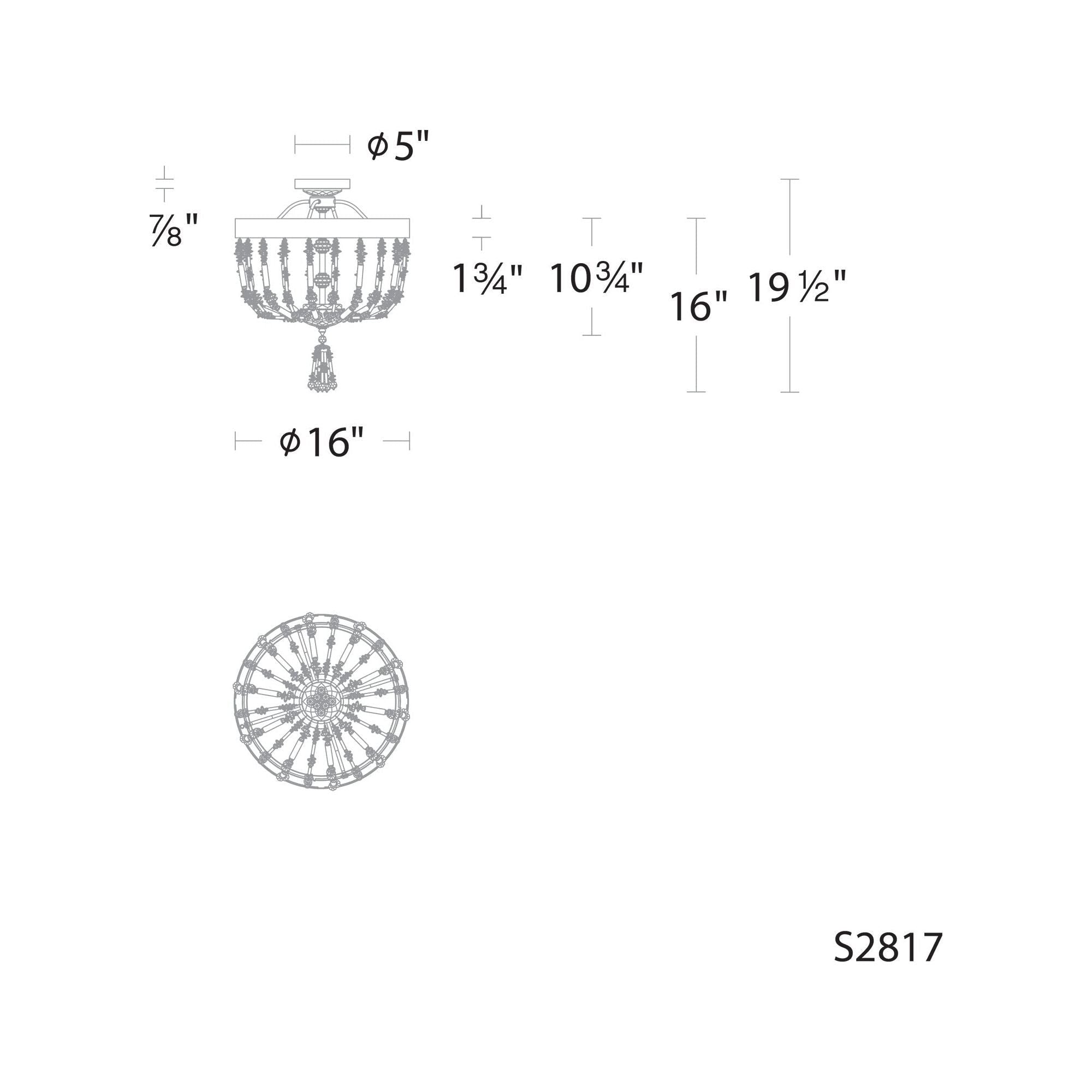 Bali 14" 1-Light LED Semi Flush Mount