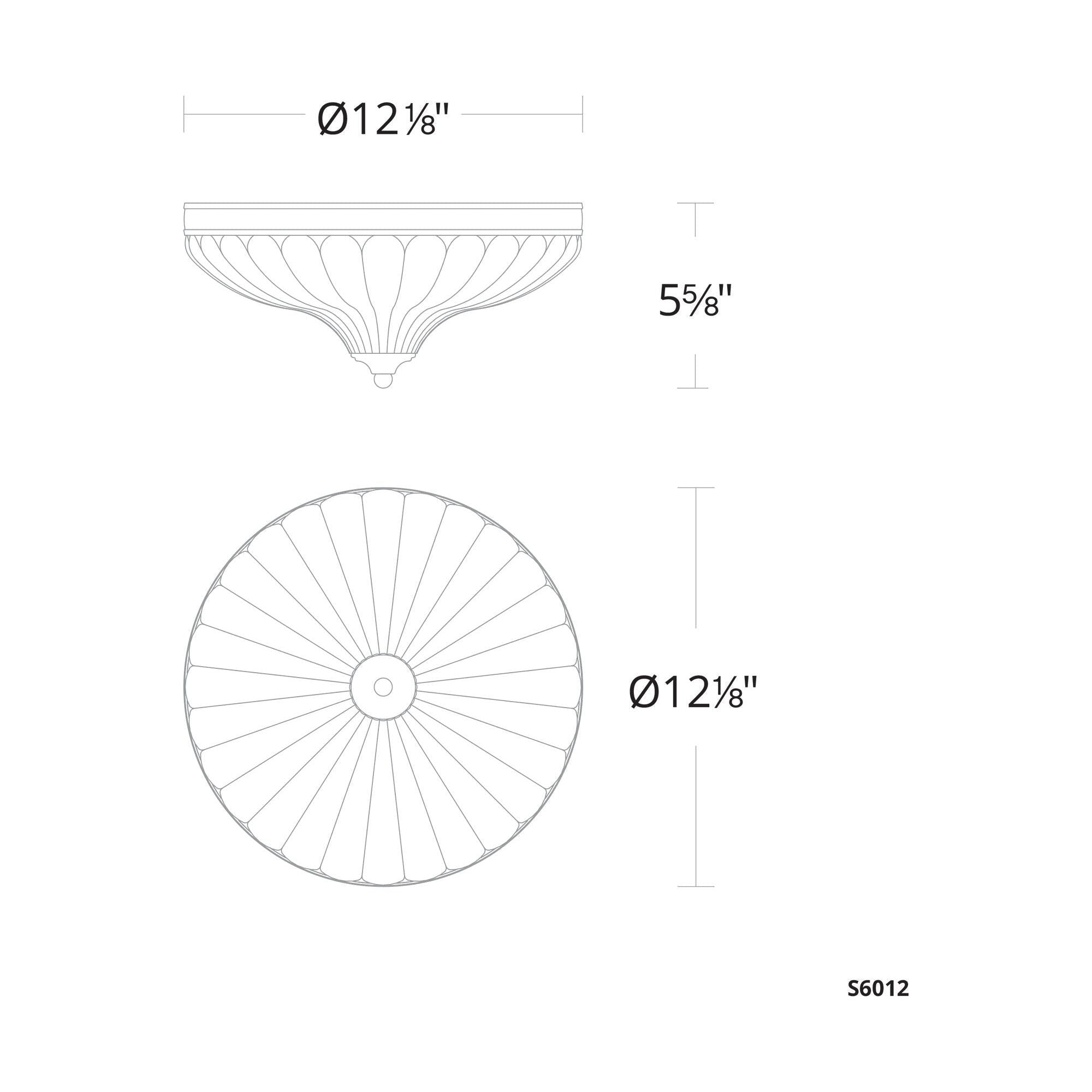 Roma 12" Round LED Flush Mount