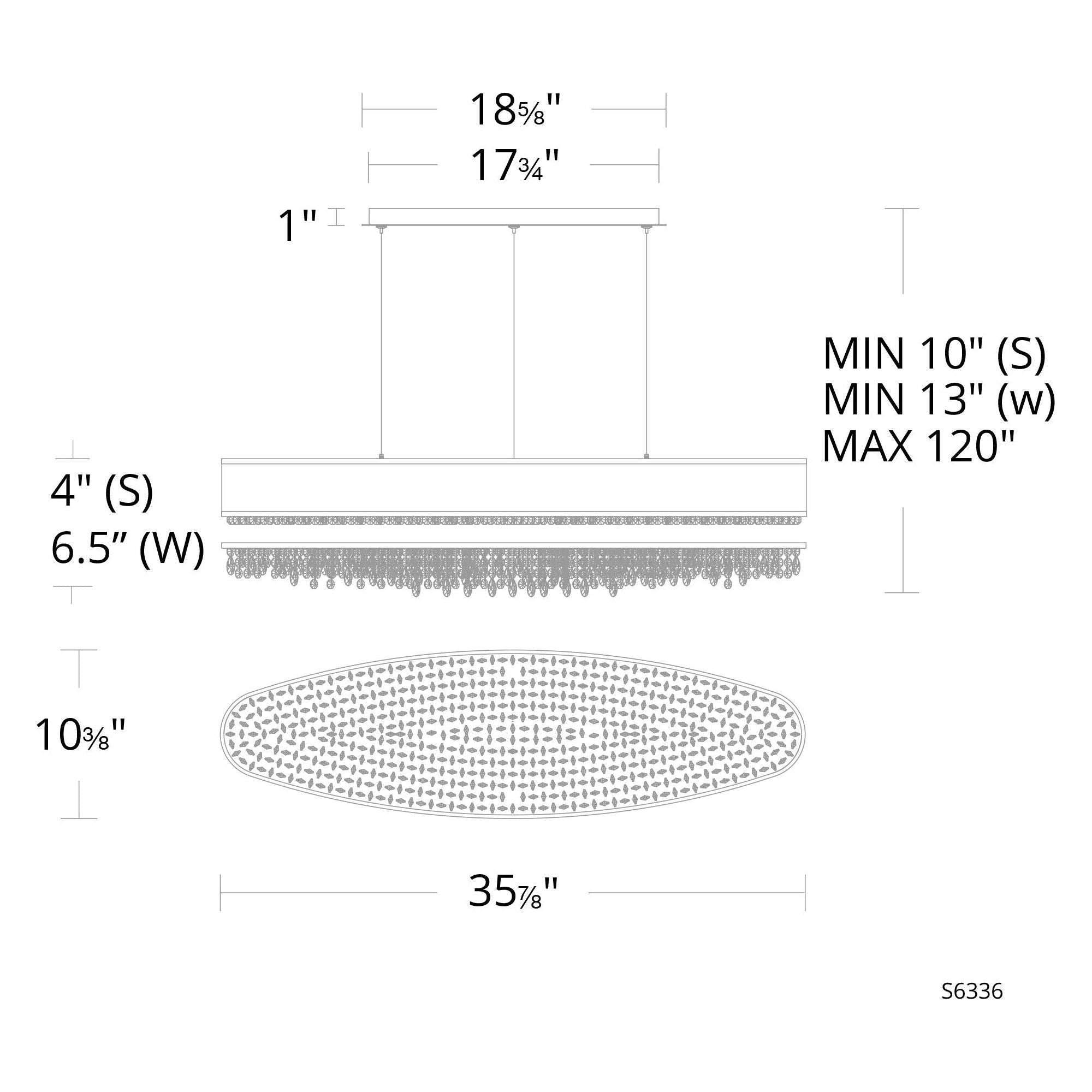 Eclyptix 36" LED Linear Pendant