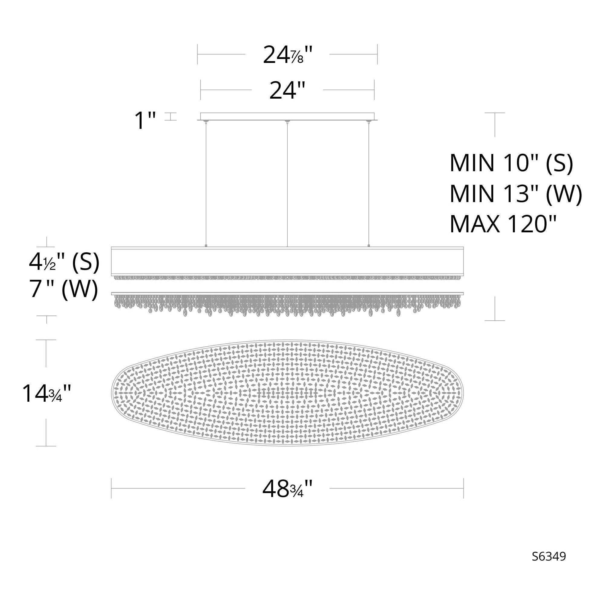 Eclyptix 49" LED Linear Pendant