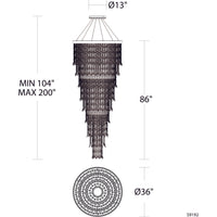 Pavona 86" Foyer Pendant