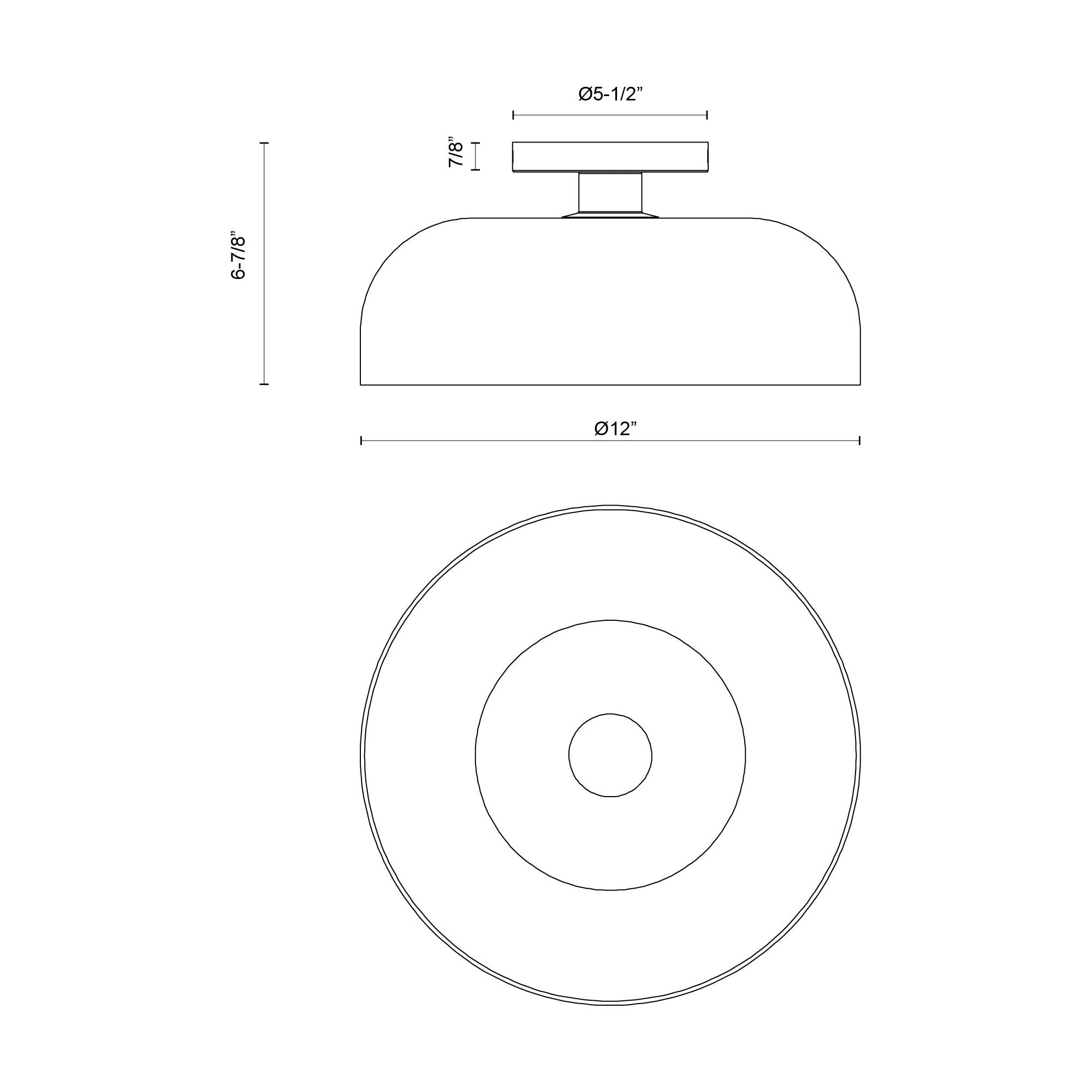 Sylvia 1-Light 12" Semi Flush Mount