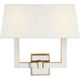 Square Tube Double Sconce with Single Shade