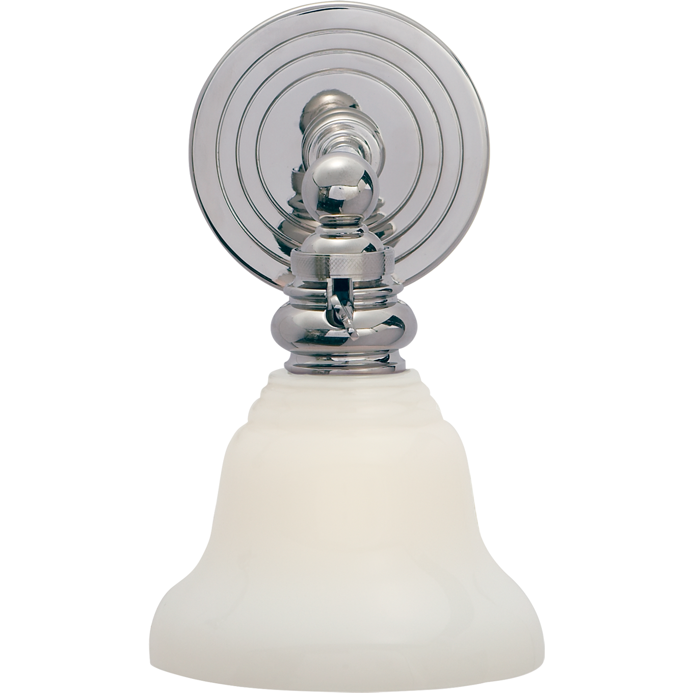 Boston Functional Single Light with White Glass