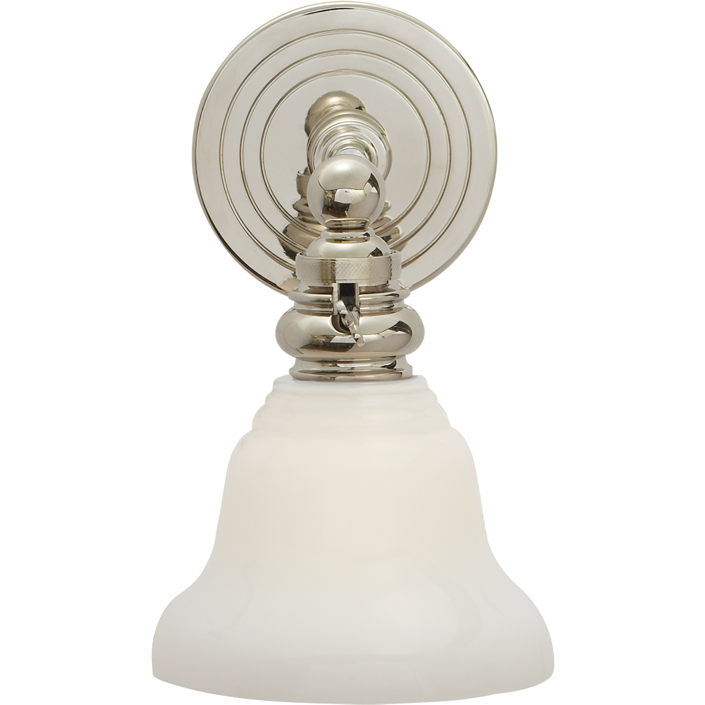 Boston Functional Single Light with White Glass