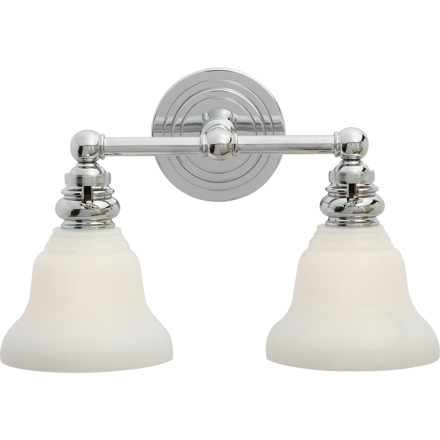 Boston Functional Double Light with White Glass