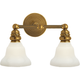 Boston Functional Double Light with White Glass