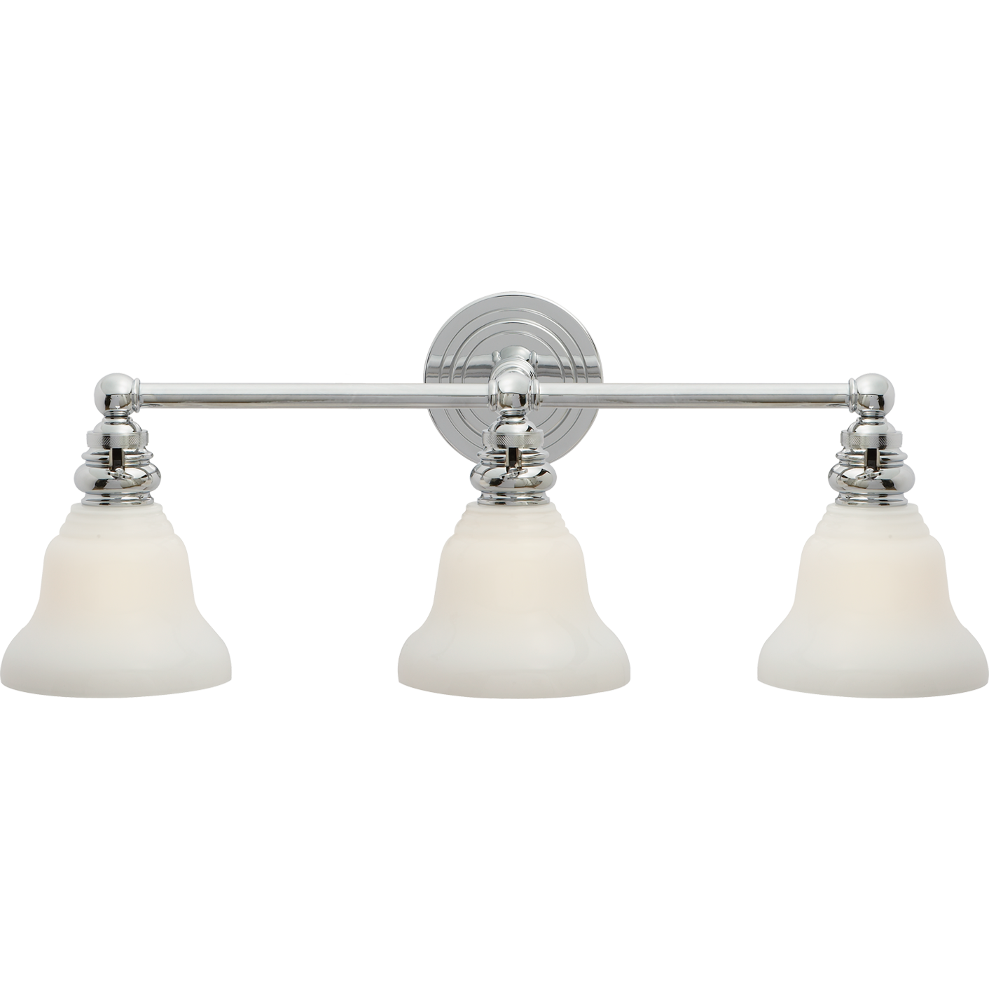 Boston Functional Triple Light with White Glass