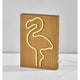 Wood Framed Neon Flamingo Table/Wall Lamp