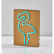 Wood Framed Neon Flamingo Table/Wall Lamp