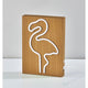 Wood Framed Neon Flamingo Table/Wall Lamp