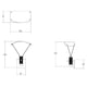 Suspenders Standard Single Sconce with Bar-Mounted Duplex Cylinders with Snoot Flood Lens & Parachute Reflector