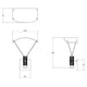 Suspenders Standard Single Sconce with Bar-Mounted Duplex Cylinders with Glass Drum Diffuser & Parachute Reflector