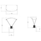 Suspenders Standard Single Sconce with Bar-Mounted Single Cylinder with Parachute Reflector