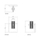 Suspenders Standard Single Sconce with Bar-Mounted Duplex Cylinders with Flood Lenses