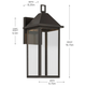 Prin 16.75" 1-Light Outdoor Wall Light