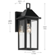 Prin 14" 1-Light Outdoor Wall Light
