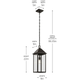 Prin 22" 1-Light Outdoor Pendant