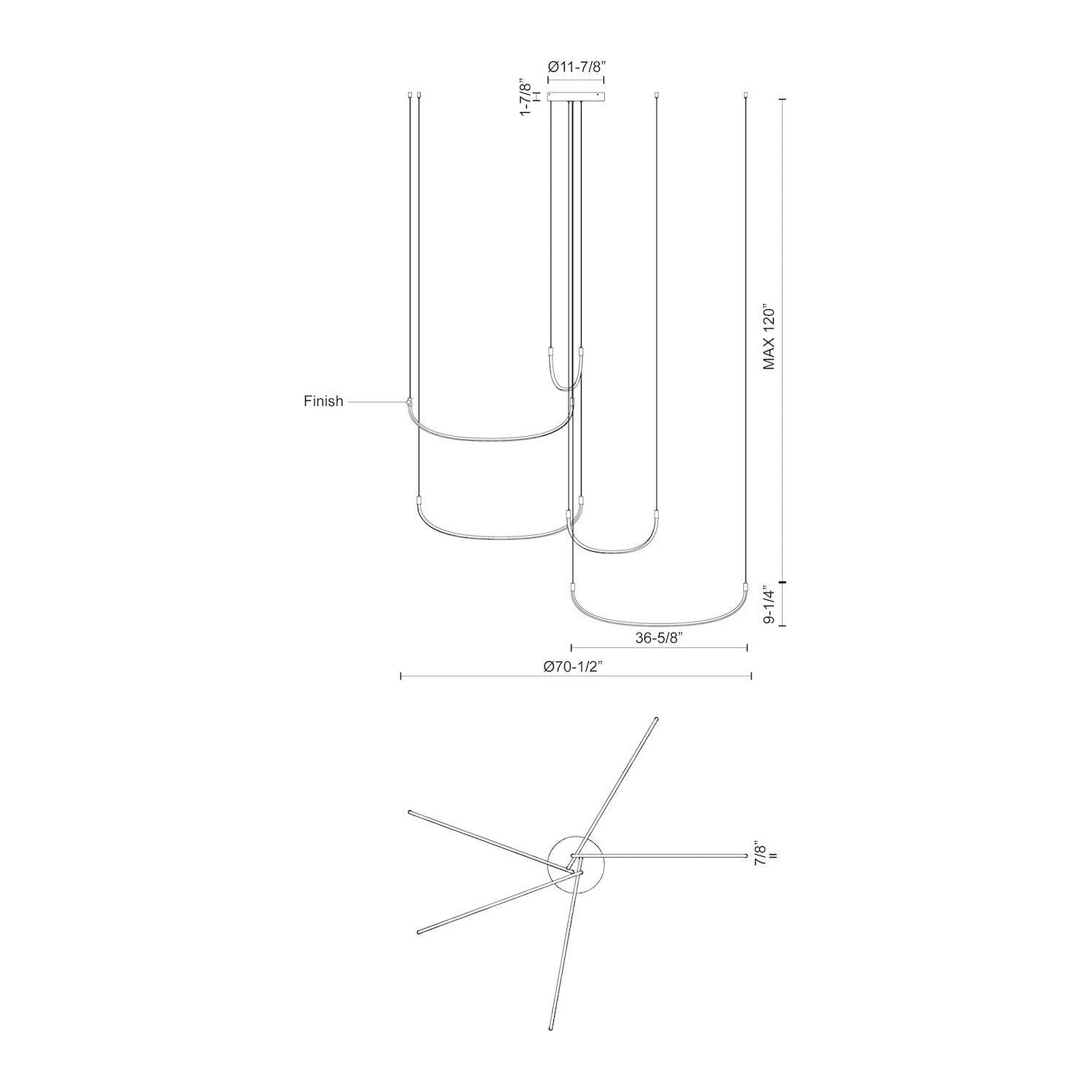 Talis 70" LED Multi Pendant