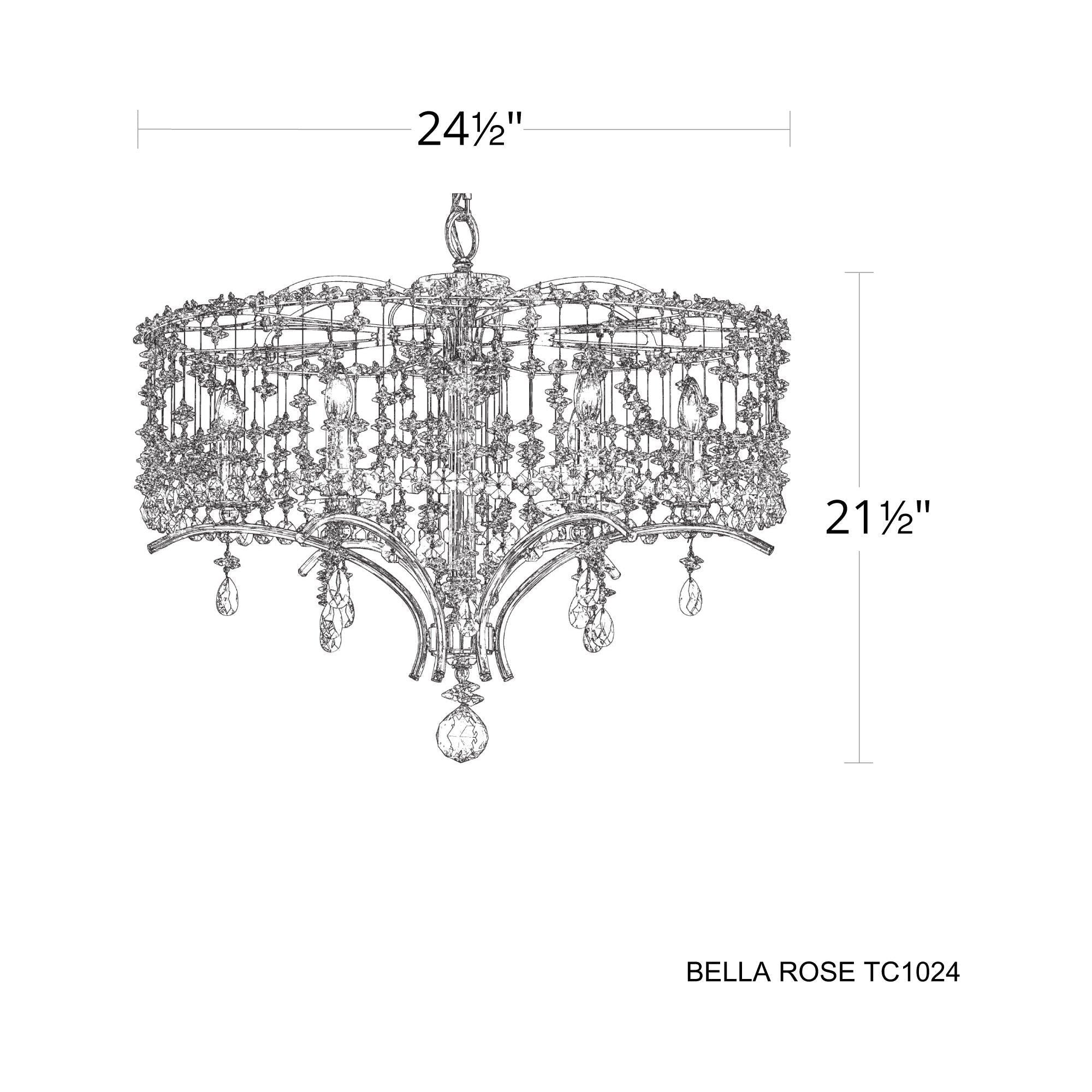 Bella Rose 6-Light Chandelier