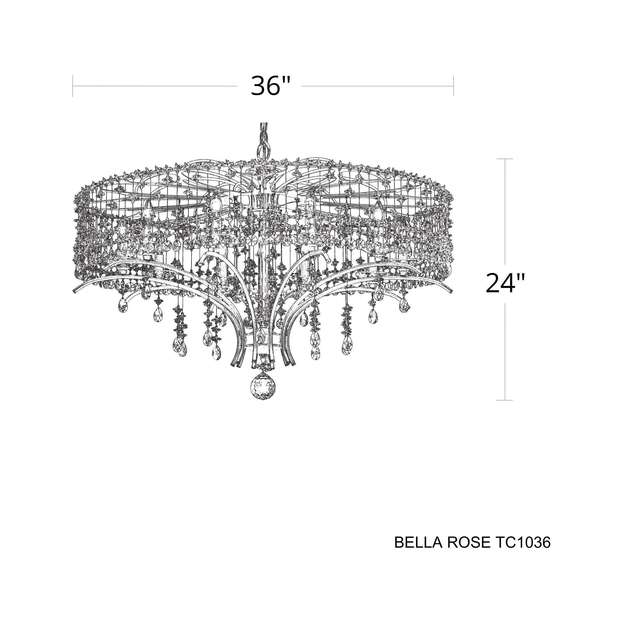 Bella Rose 10-Light Chandelier