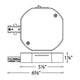 H Track Current Limiter 4" Octagonal Live End Power Feed 0.5-Amp