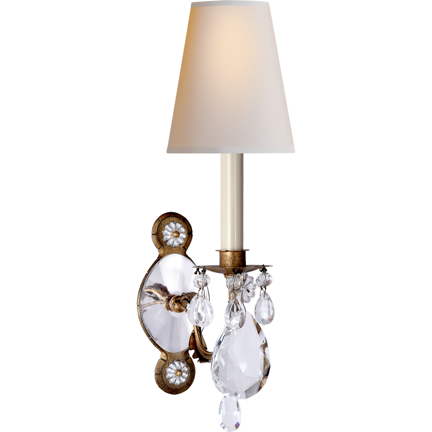 Yves Crystal Single Arm Sconce