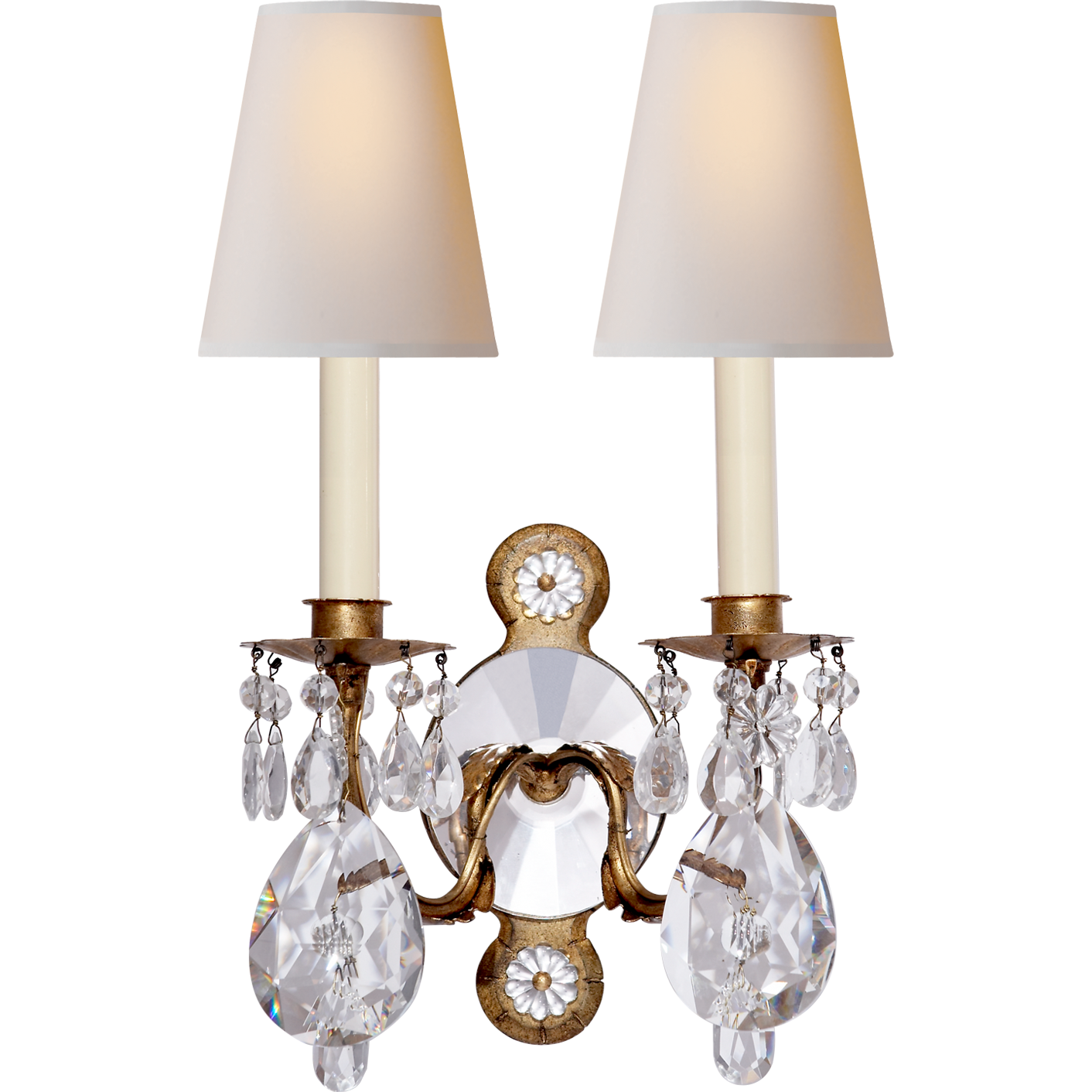 Yves Crystal Double Arm Sconce