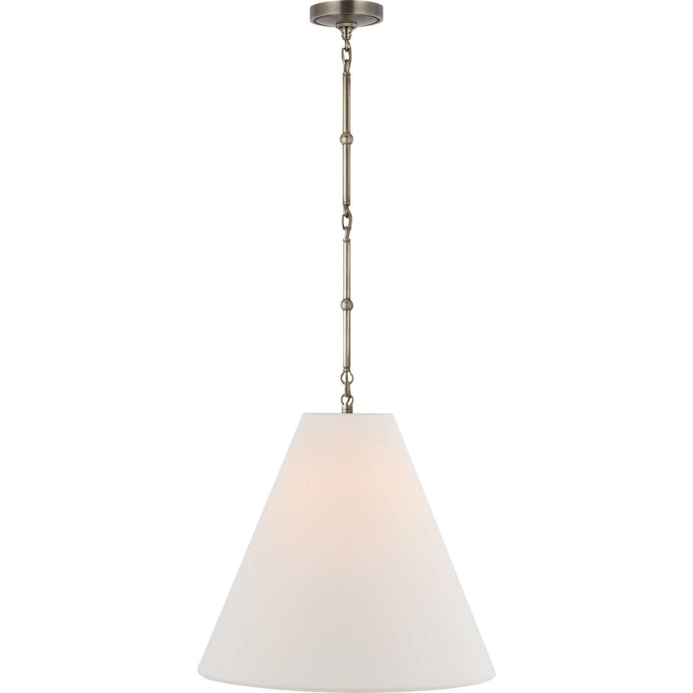 Goodman Medium Hanging Light with Linen Shade